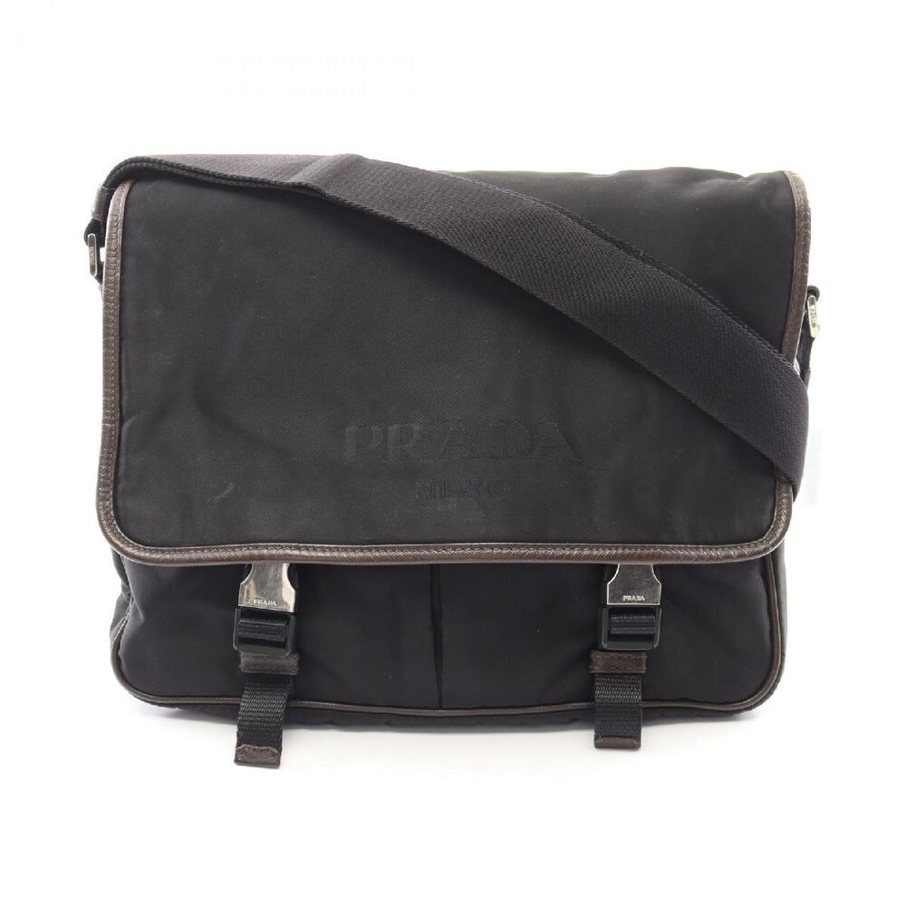 Prada messenger bag brown Saffiano leather